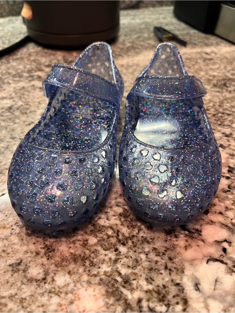 Old Navy Glitter Jelly Mary Jane Sandals - Blue